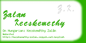 zalan kecskemethy business card